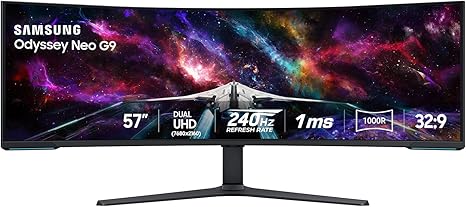 SAMSUNG 57" Odyssey Neo G9 Series Curved Gaming Monitor