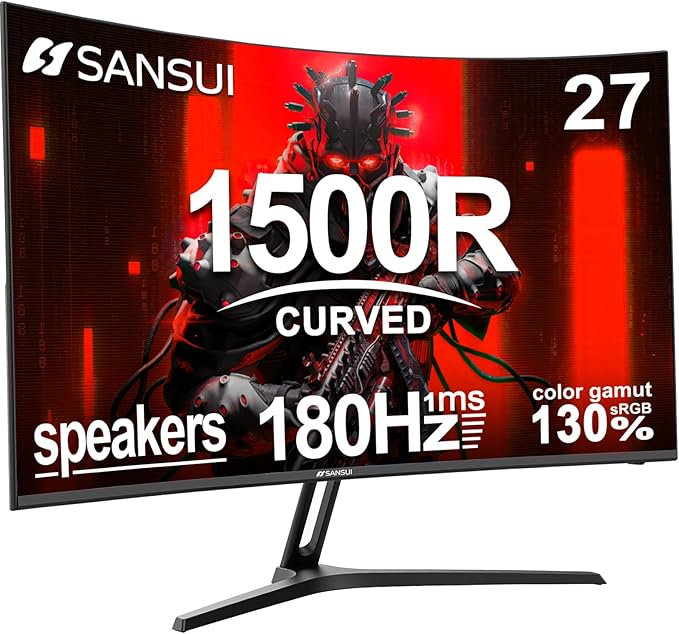 SANSUI 27-inch Curved Gaming Monitor