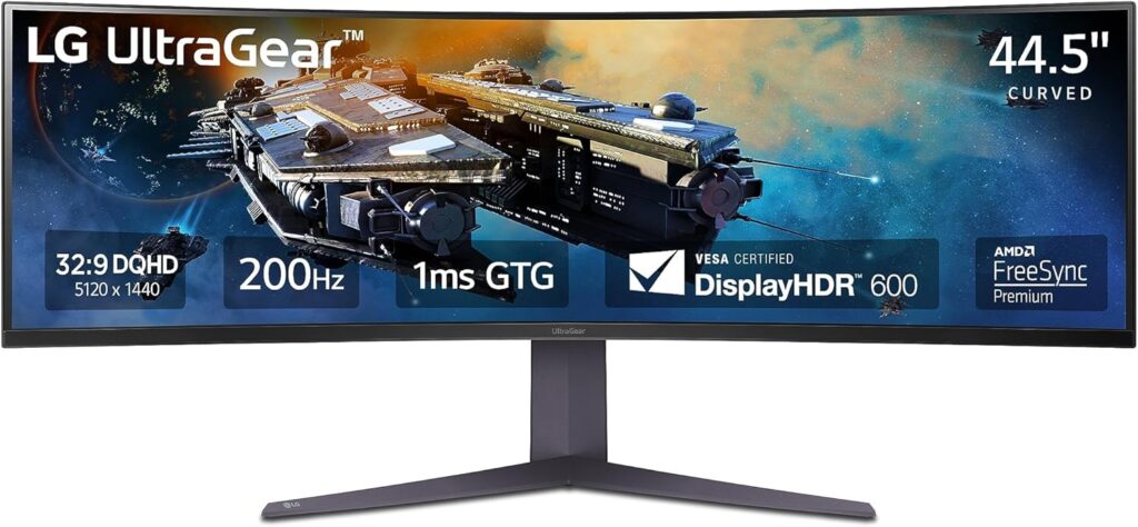 LG 45GR65DC-B Ultragear Curved Gaming Monitor