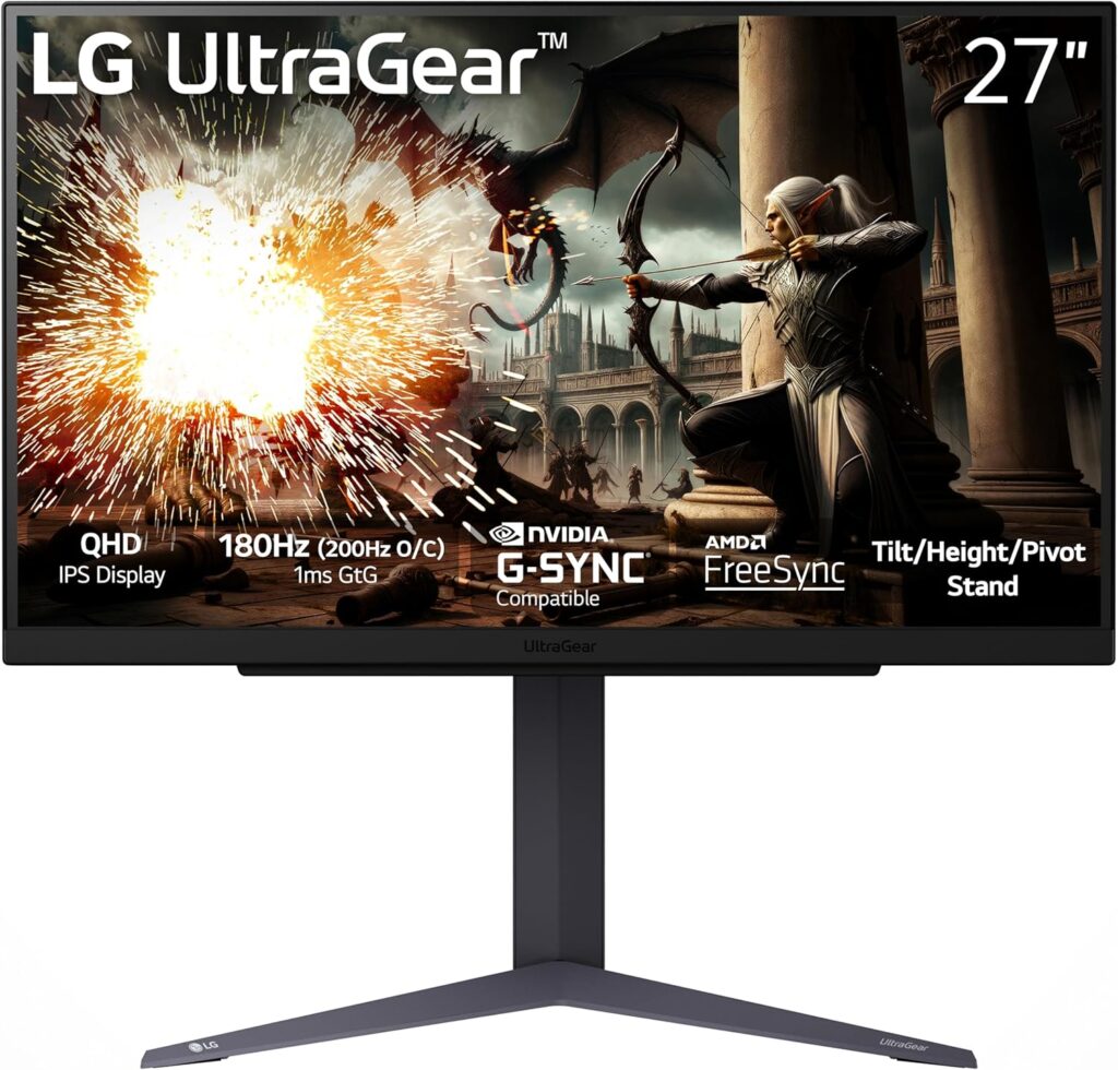 LG 27GS75Q-B 27-inch Ultragear QHD Gaming Monitor