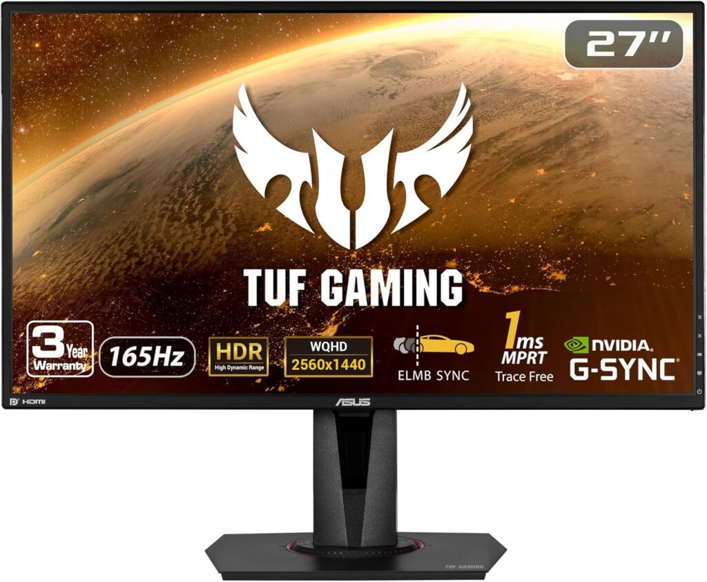 ASUS TUF VG27AQ 27" 2K HDR Gaming Monitor