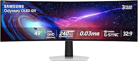 Samsung 49" Odyssey G93SC Series Curved Gaming Monitor